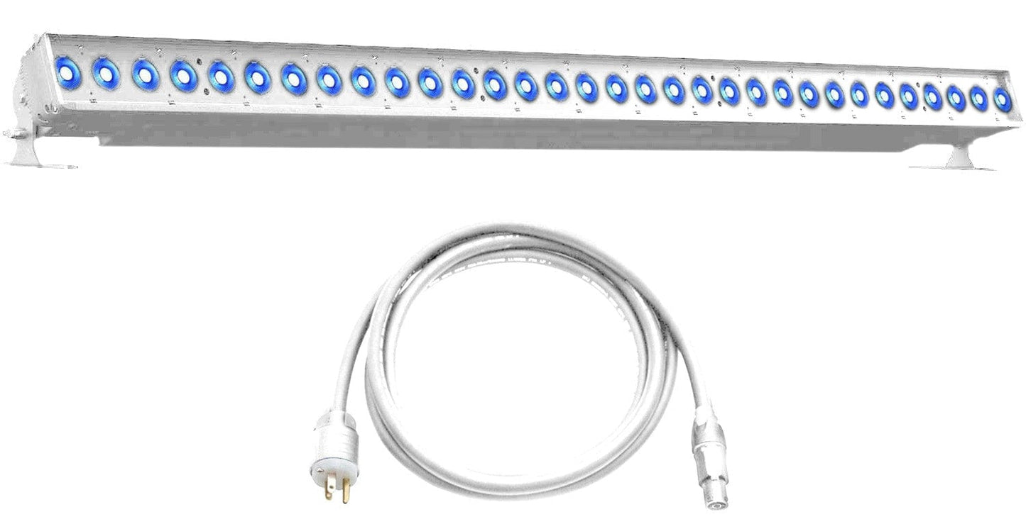 ETC CSLINEAR4DB-1 ColorSource Linear 4 Deep Blue with 5-Pin DMX/XLR and Edison Plug - White - PSSL ProSound and Stage Lighting