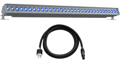 ETC CSLINEAR4-5 ColorSource Linear 4 with 5-Pin DMX/XLR and Edison Plug - Silver - PSSL ProSound and Stage Lighting