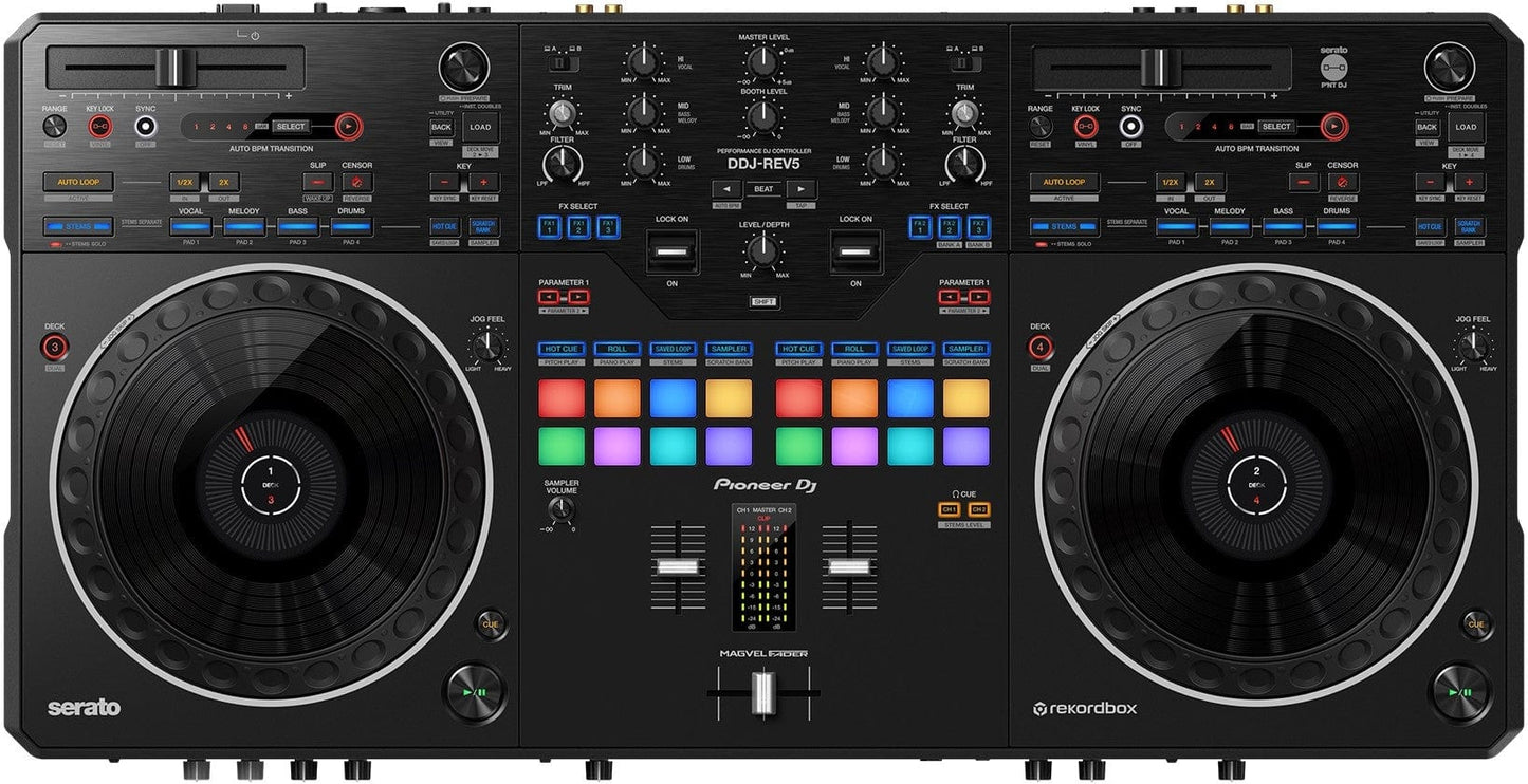Pioneer DJ REV-5 2 Channel Serato Rekordbox DJ Controller with Stems - PSSL ProSound and Stage Lighting