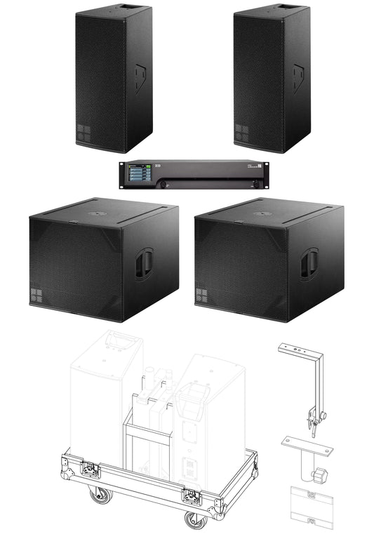 D&B Audiotechnik Y-Series Portable Powered PA System with Y7P Speakers / B6 Sub and Touring Cases - PSSL ProSound and Stage Lighting