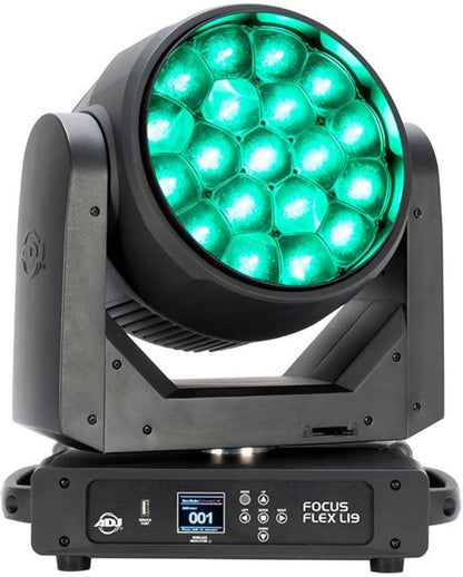 ADJ Focus Flex L19 19x40-Watt RGBL Moving Head - PSSL ProSound and Stage Lighting