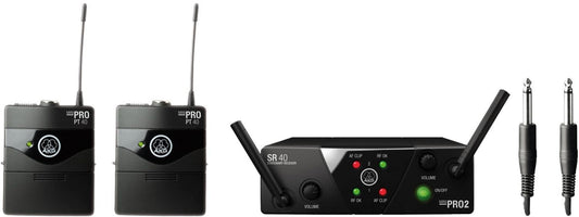 AKG WMS40 Mini Dual Instrumental Set Wireless Microphone System - Band US25-A-C - PSSL ProSound and Stage Lighting