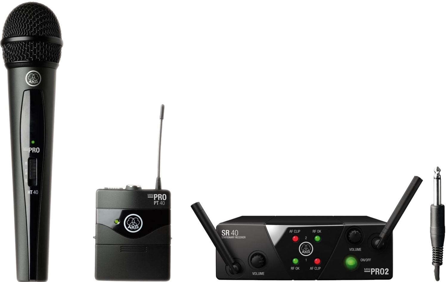 AKG WMS40 Mini Dual Vocal Instrumental Set Wireless Microphone