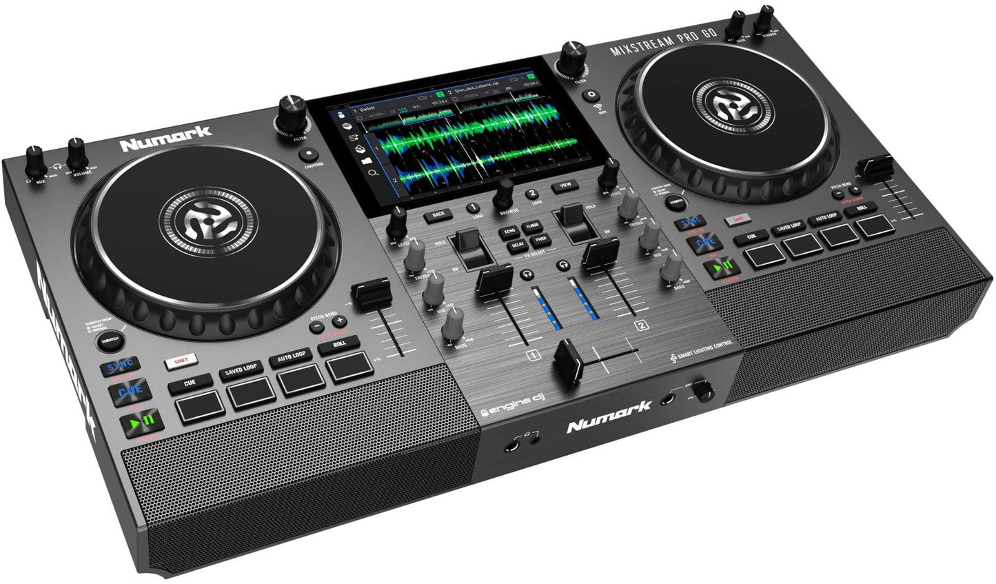 Numark Mixstream Pro Go Battery-Powered Standalone Streaming DJ Controller - PSSL ProSound and Stage Lighting