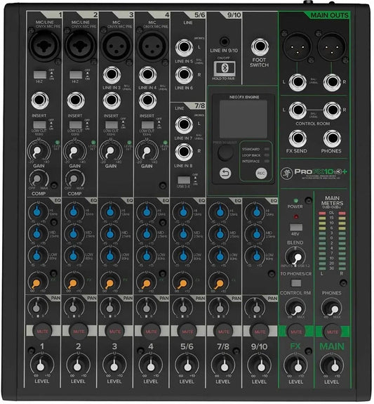 Mackie ProFX10v3+ 10-Channel Analog Mixer with Enhanced FX / USB Recording and Bluetooth - PSSL ProSound and Stage Lighting