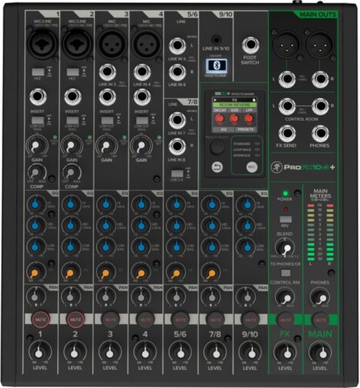 Mackie ProFX10v3+ 10-Channel Analog Mixer with Enhanced FX/USB Recording Modes/Bluetooth - PSSL ProSound and Stage Lighting