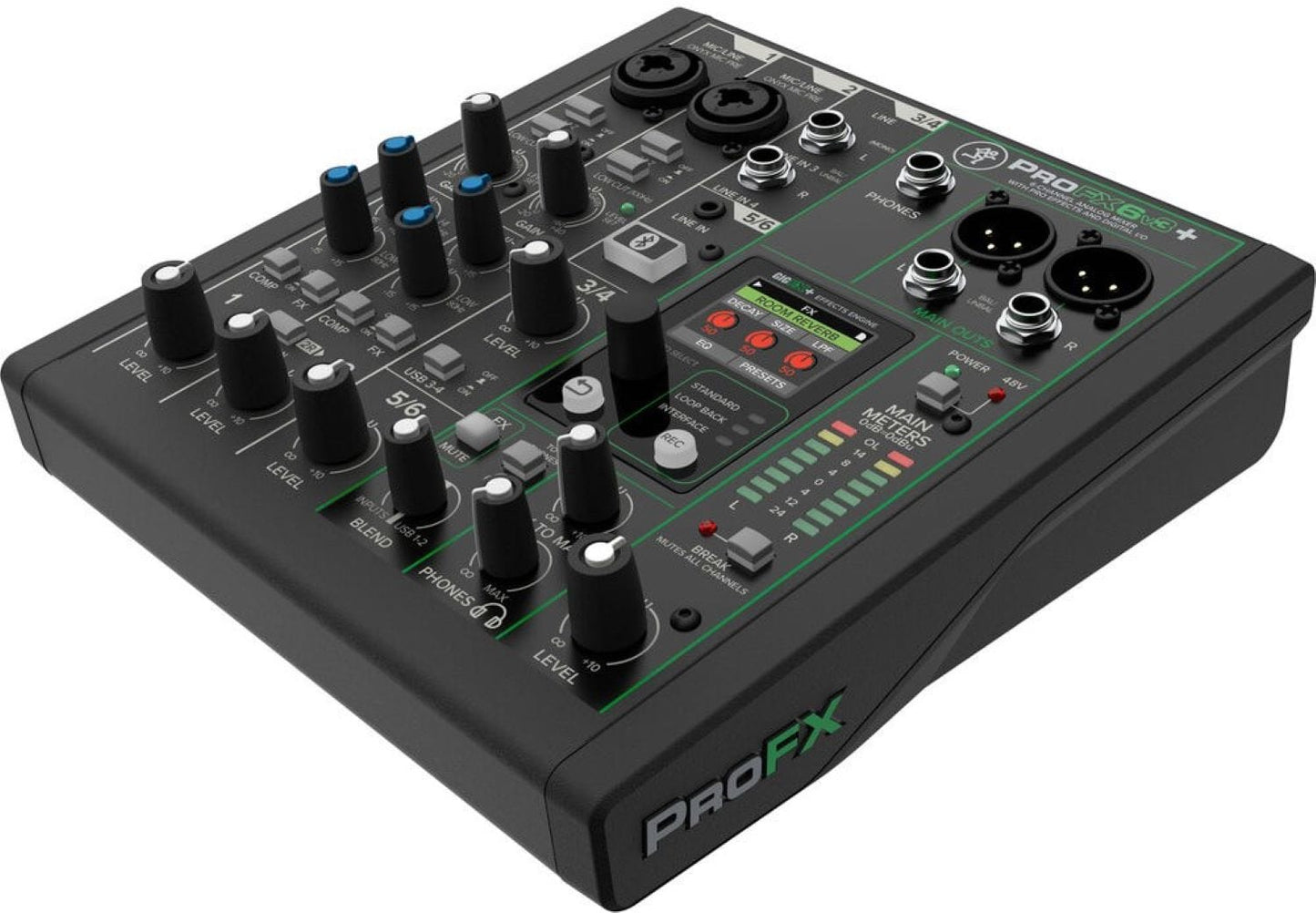 Mackie ProFX6v3+ 6-Channel Analog Mixer with Enhanced FX/USB Recording Modes/Bluetooth - PSSL ProSound and Stage Lighting