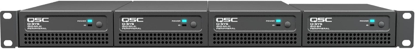 Q-Sys QIO-S4 Surface Mountable Control Expansion Peripheral - 1U with 4 Serial I/O via Ethernet - PSSL ProSound and Stage Lighting