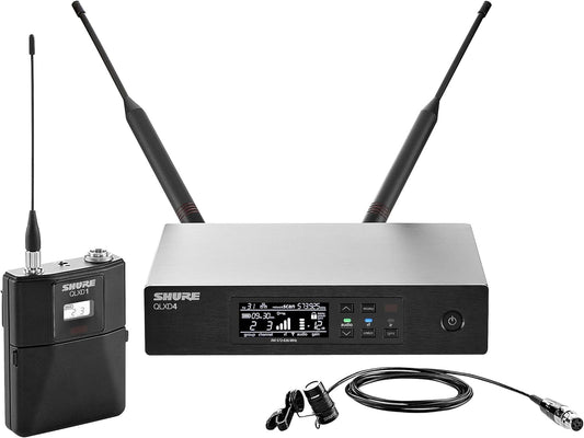 Shure QLXD14 Wireless system WL185 Lavalier Microphone, J50A Band - PSSL ProSound and Stage Lighting