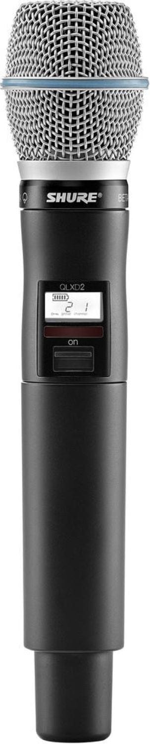 Shure QLXD2/B87A Handheld Transmitter with Beta 87A Capsule - J50A Band - PSSL ProSound and Stage Lighting