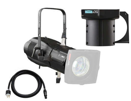 ETC Source Four LED Series 3 Lustr X8 Ellipsoidal with XDLT Shutter and 50-Degree Lens (Black) - PSSL ProSound and Stage Lighting