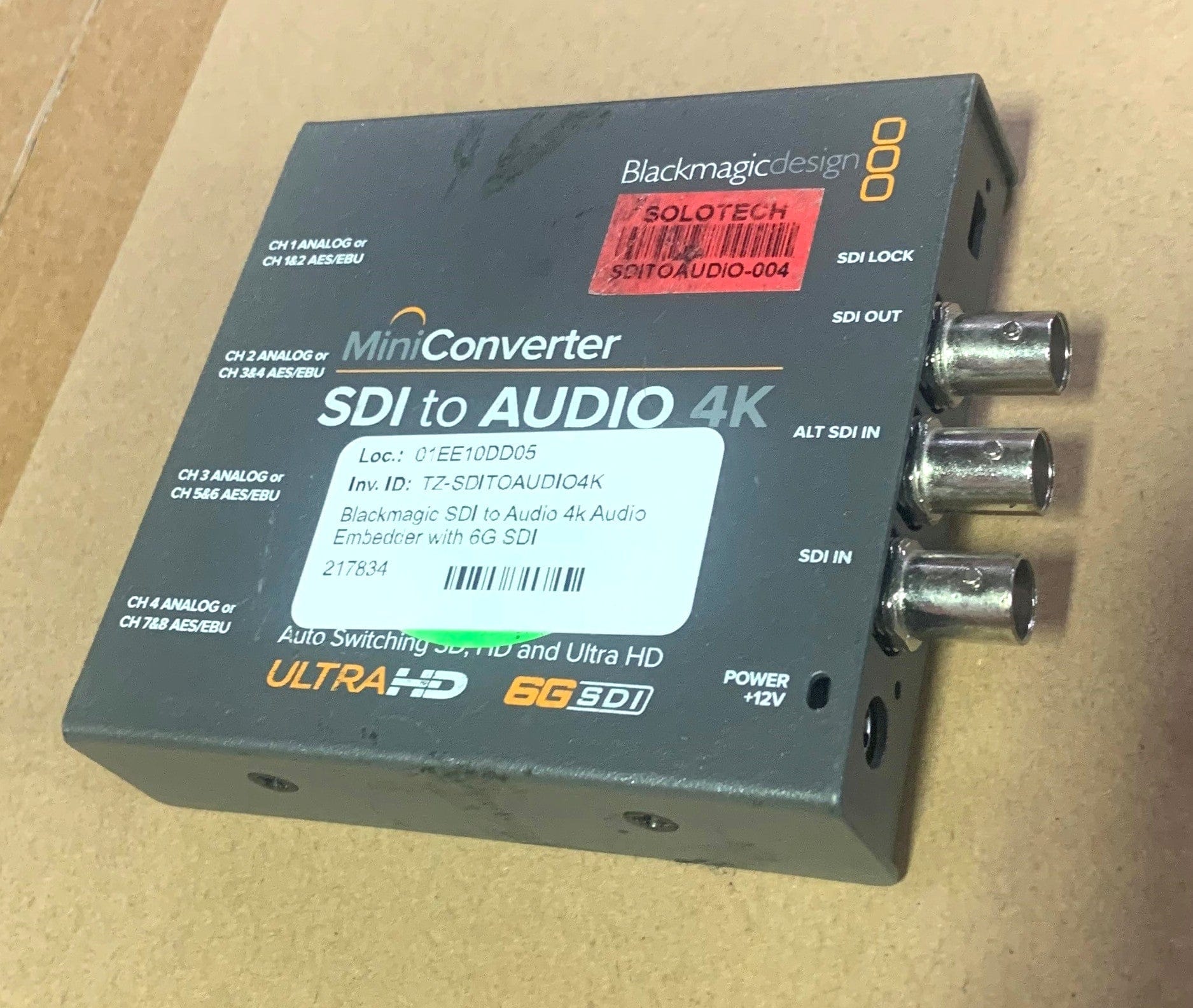 Blackmagic SDI to Audio 4k Audio Embedder with 6G SDI - PSSL ProSound and Stage Lighting