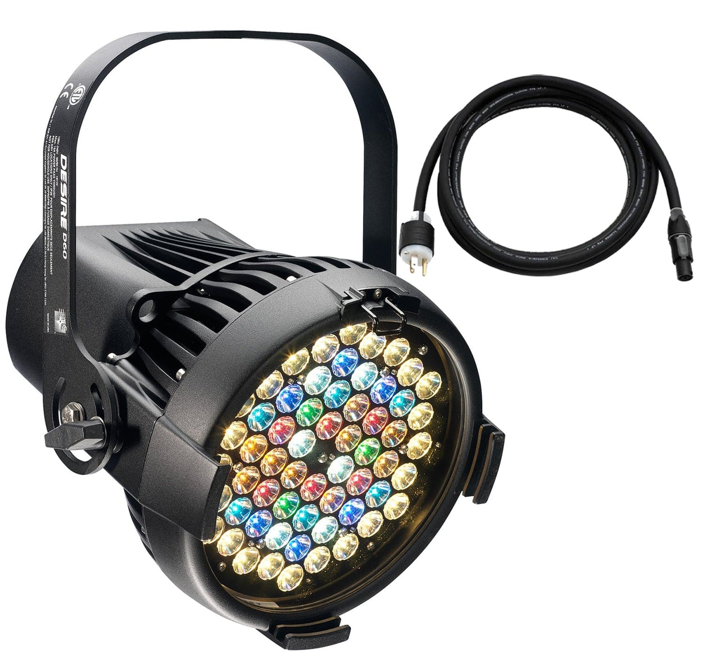 ETC Desire D60 Lustr+ LED Par w/ Edison Plug, Black - PSSL ProSound and Stage Lighting