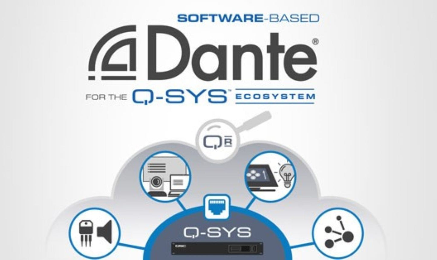 Q-SYS SLDAN-16-P Software-Based Dante 16x16 Channel Perpetual License - PSSL ProSound and Stage Lighting