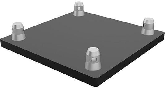 Global Truss SQ-4137-M12SS20T-BLK Black Stainless Steel Base Plate for F34 Truss - PSSL ProSound and Stage Lighting