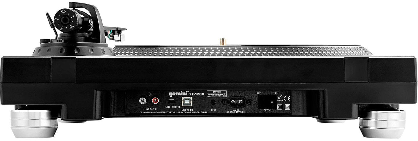Gemini TT-1200 Belt Drive Turntable With USB Interface - PSSL ProSound and Stage Lighting