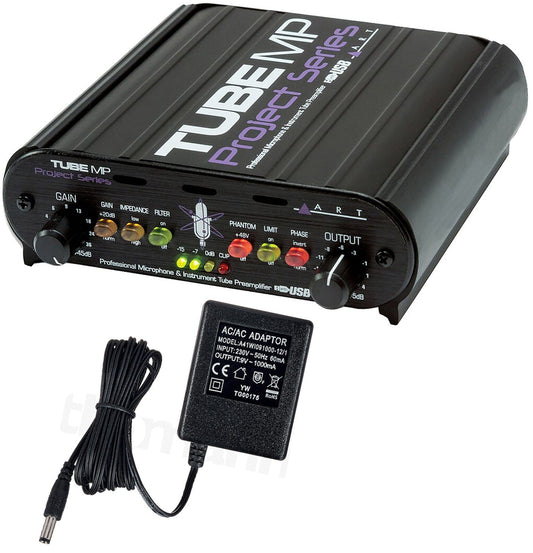 ART TUBE MP PSU Project Series Edition Tube Preamp with Limiter and Universal Power Supply - PSSL ProSound and Stage Lighting