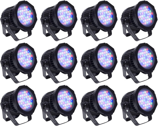 Elation ELAR108RGBW Black LED Par Can Set of 12 - PSSL ProSound and Stage Lighting