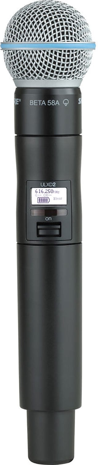 Shure ULXD2/B58 Digital Handheld Transmitter w/ Beta 58A Capsule, V50 Band - PSSL ProSound and Stage Lighting