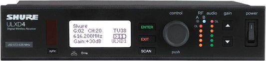 Shure ULXD4 Digital Wireless Receiver, J50A Band - PSSL ProSound and Stage Lighting
