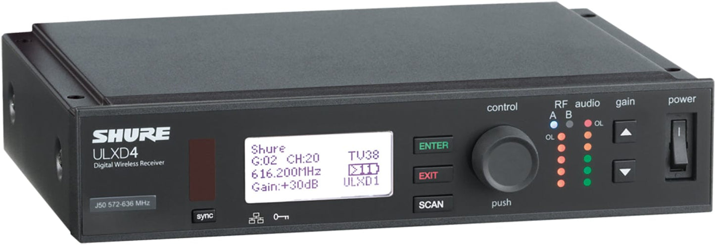 Shure ULXD4-GV Digital Wireless Receiver, H50 Band - PSSL ProSound and Stage Lighting