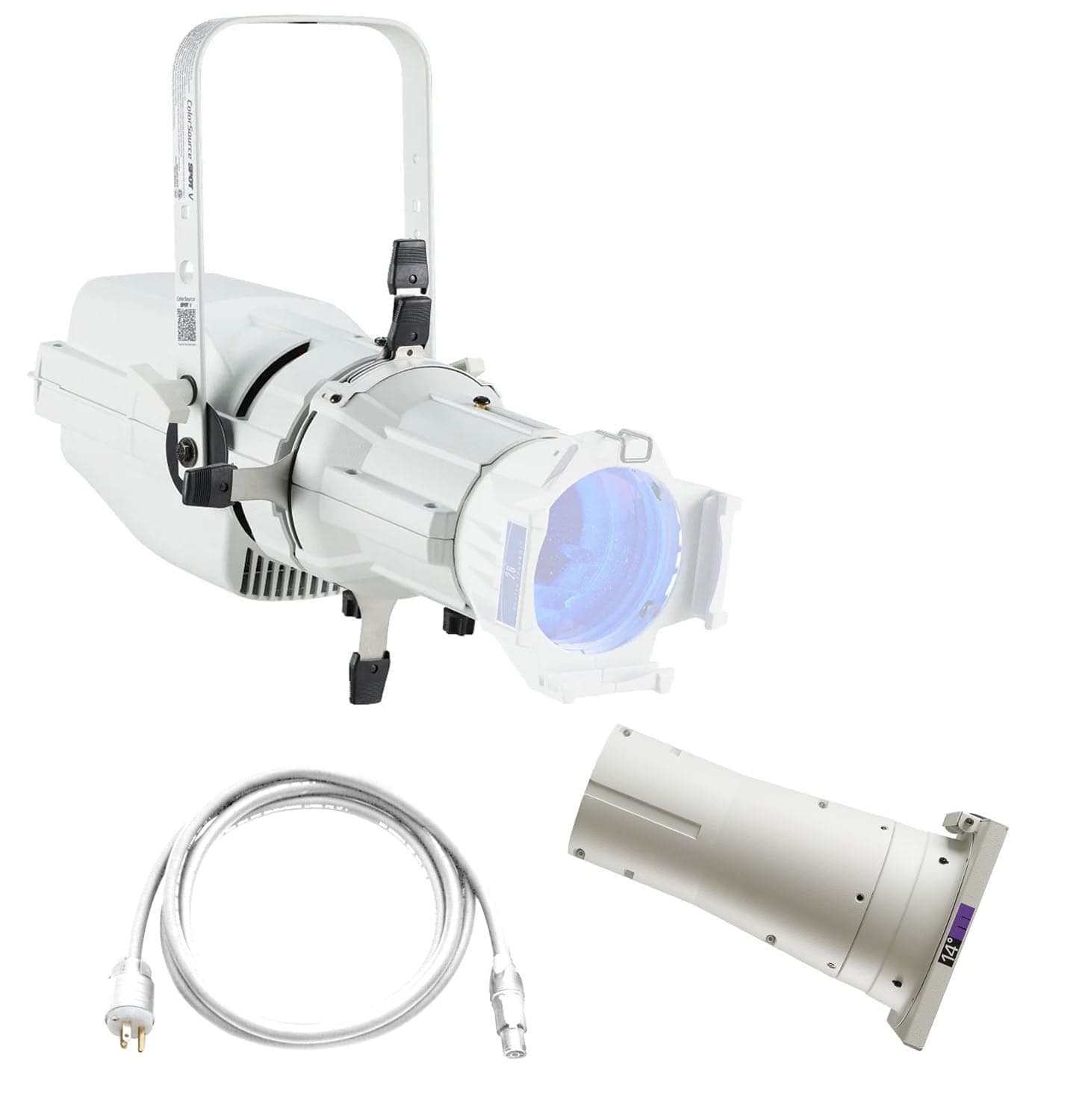 ETC ColorSource Spot V, Light Engine with EDLT Shutter Barrel with Multiverse, 14-Degree Lens - White - PSSL ProSound and Stage Lighting