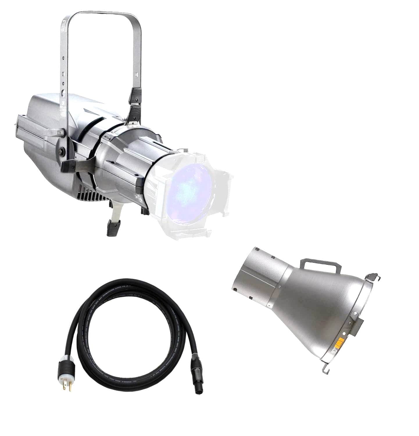 ETC ColorSource Spot V, Light Engine with EDLT Shutter Barrel with Multiverse, 10-Degree Lens - Silver - PSSL ProSound and Stage Lighting