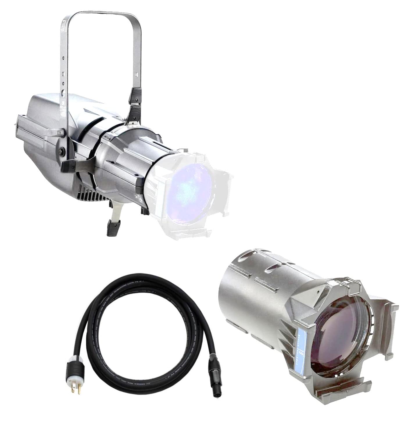 ETC ColorSource Spot V, Light Engine with EDLT Shutter Barrel with Multiverse, 19-Degree EDLT Lens - Silver - PSSL ProSound and Stage Lighting