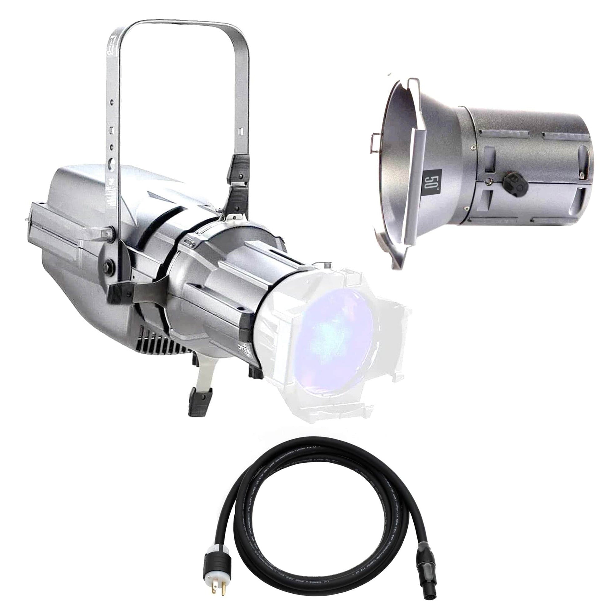 ETC ColorSource Spot V, Light Engine with EDLT Shutter Barrel Multiverse, 50-Degree LED EDLT Lens - Silver - PSSL ProSound and Stage Lighting