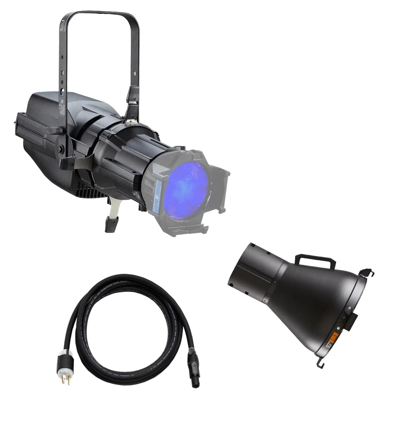 ETC Colorsource Spot V, Light Engine w/ Edlt Shutter Barrel w/ Multiverse, 10-Deg Lens, Black - PSSL ProSound and Stage Lighting