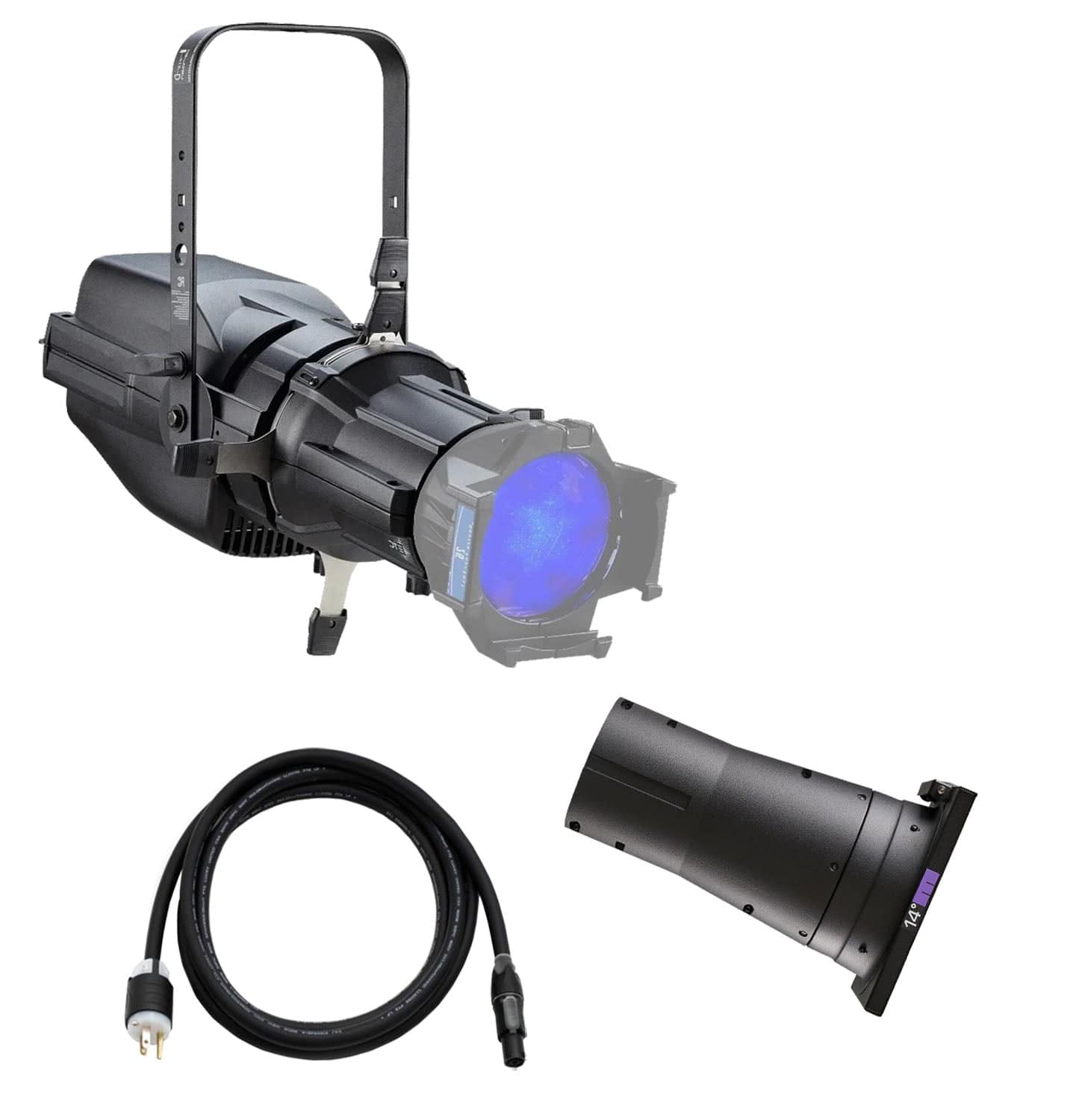ETC Colorsource Spot V, Light Engine w/ Edlt Shutter Barrel w/ Multiverse, 14-Deg Lens, Black - PSSL ProSound and Stage Lighting