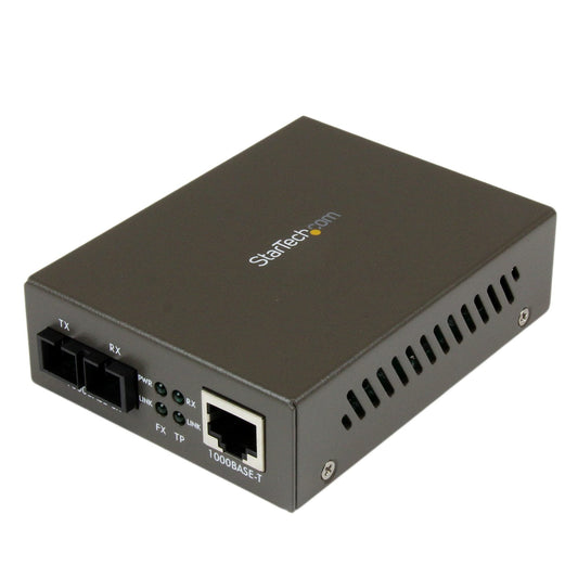 StarTech MCMGBSC055 Gigabit Ethernet Multi Mode SC Fiber Converter - PSSL ProSound and Stage Lighting