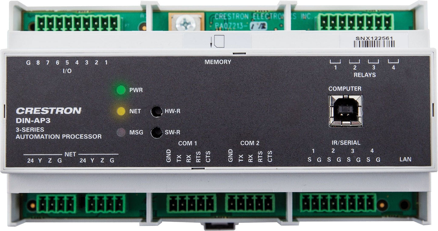 Crestron DIN-AP3 Din Rail 3 Series Automation Processor - PSSL ProSound and Stage Lighting