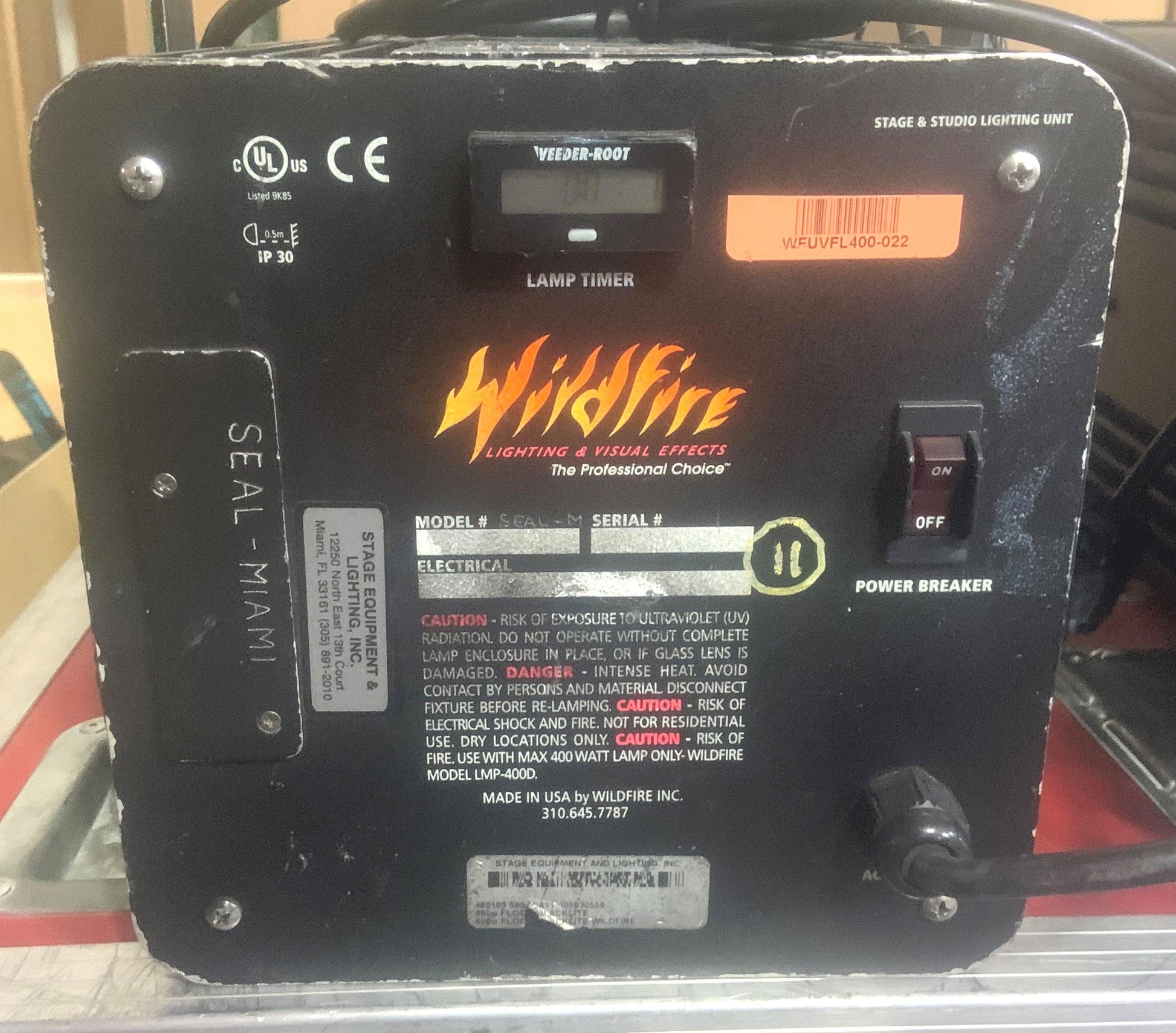 Wildfire WFUVFL400 400 Watt UV Floodlight - PSSL ProSound and Stage Lighting
