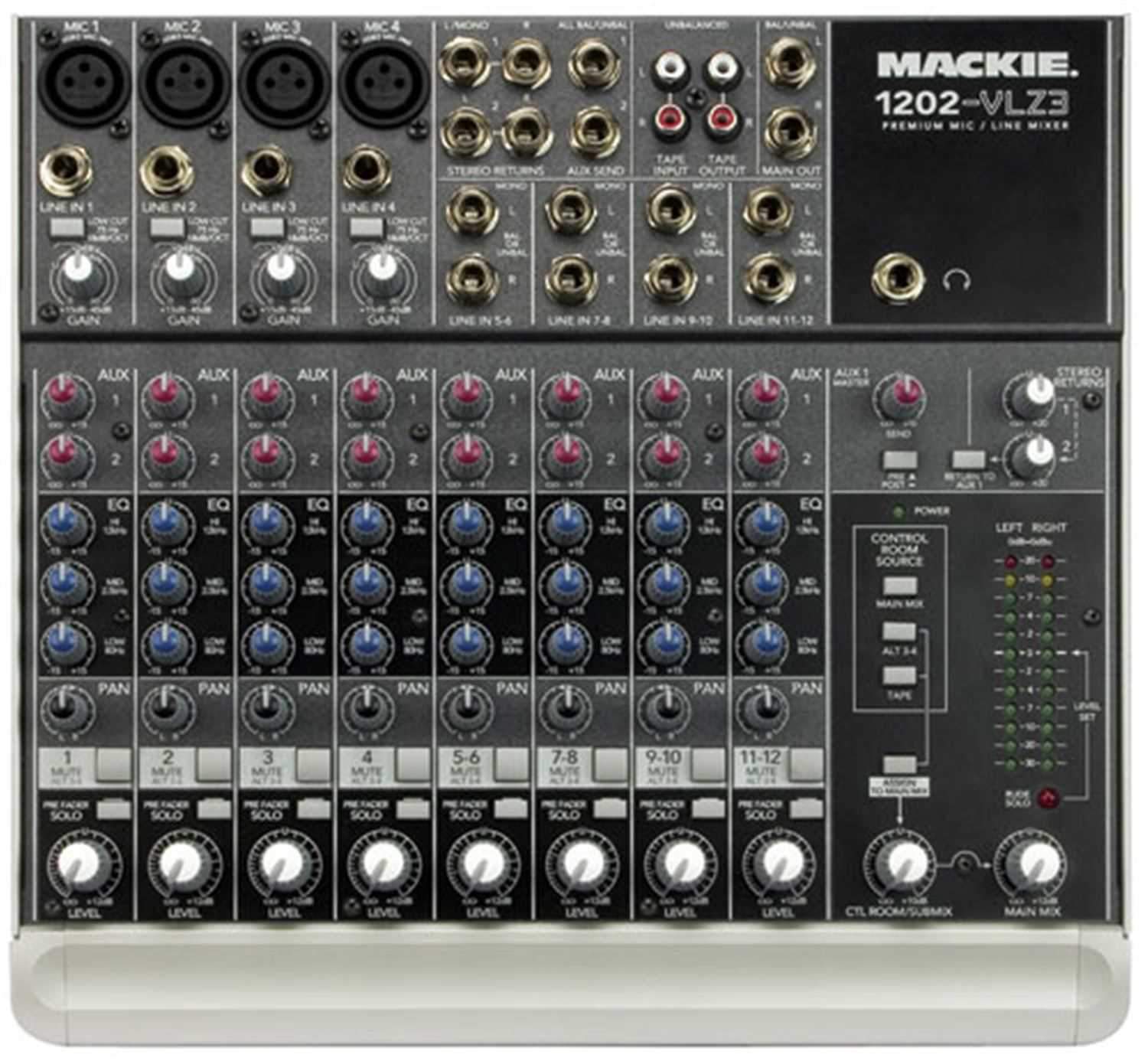 Mackie 1202-VLZ3 Premium 12-Ch Compact Mixer - ProSound and Stage Lighting