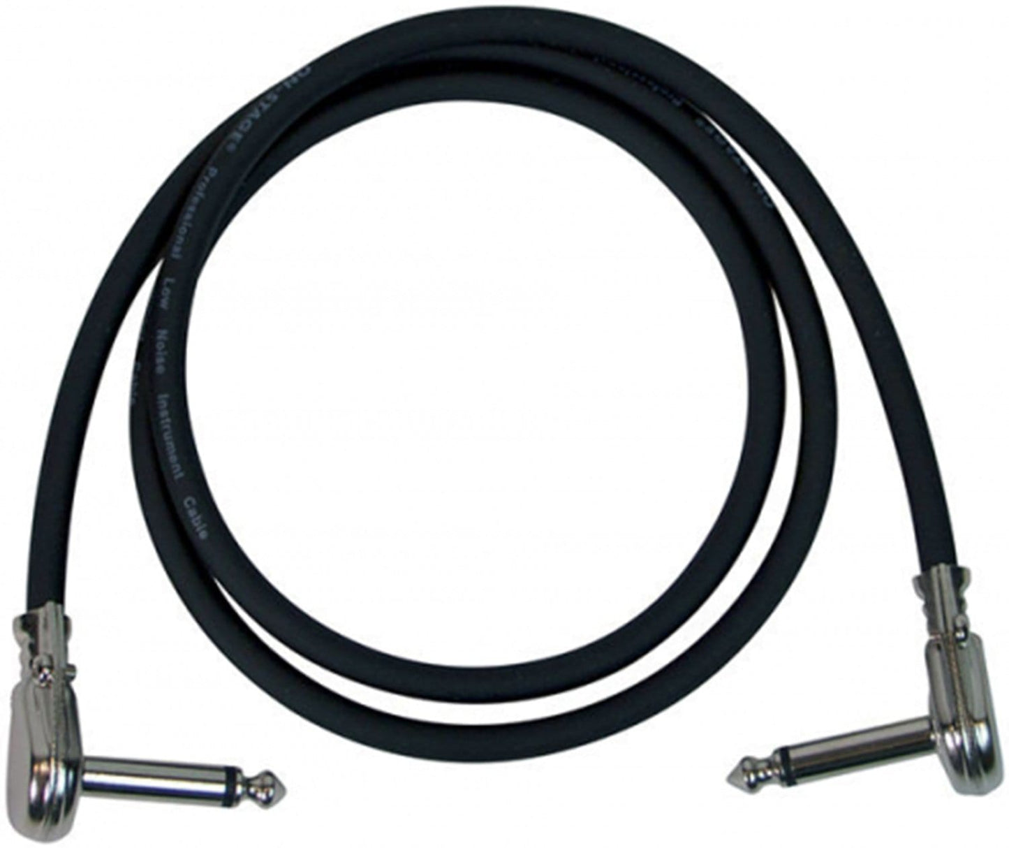 On-Stage PC536B Pancake Style 1/4 TS to 1/4 TS Patch Cable 3-Foot - PSSL ProSound and Stage Lighting
