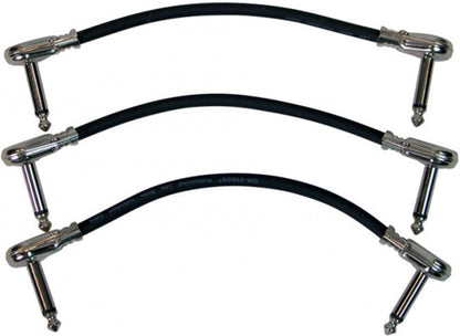On-Stage PC506B-3PK 6-Inch Pancake Style Patch Cable 3-Pack - PSSL ProSound and Stage Lighting