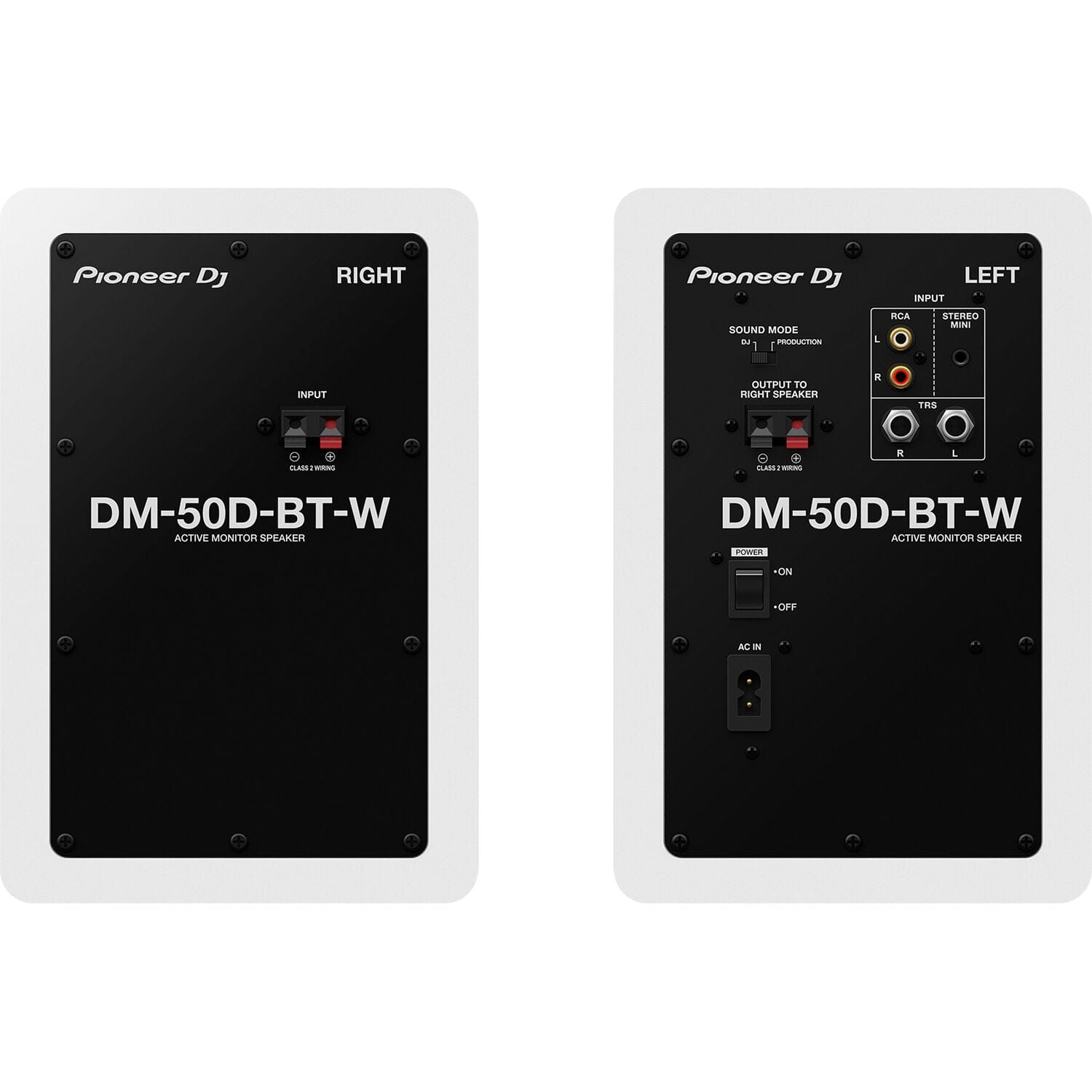 Pioneer DJ DM-50D-BT-W Active 5" Desktop Monitor/DJ Speakers (White) - PSSL ProSound and Stage Lighting