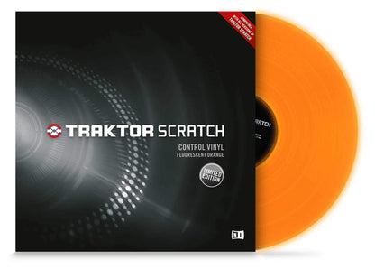 NI Traktor Scratch Vinyl - Fluorescent Orange - ProSound and Stage Lighting