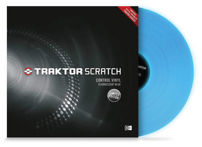 NI Traktor Scratch Vinyl - Fluorescent Blue - ProSound and Stage Lighting