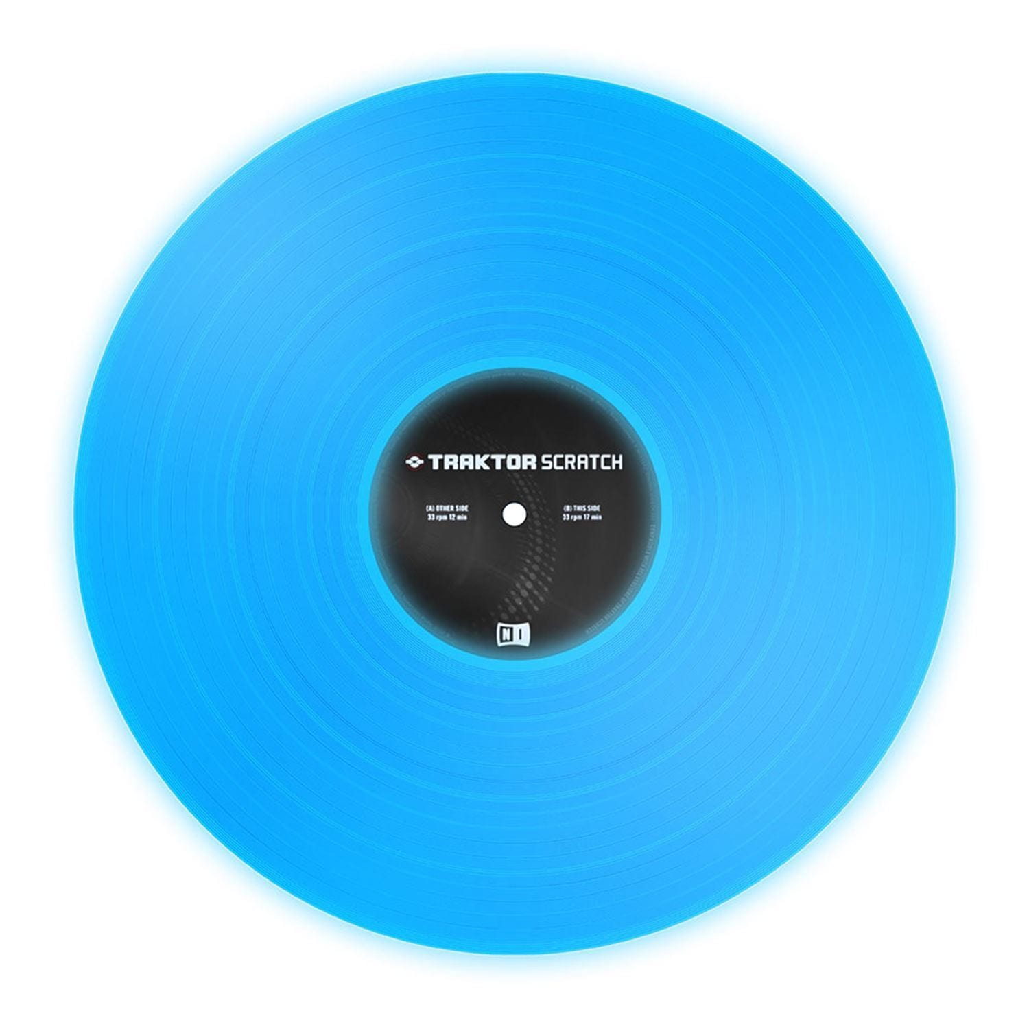 NI Traktor Scratch Vinyl - Fluorescent Blue - ProSound and Stage Lighting