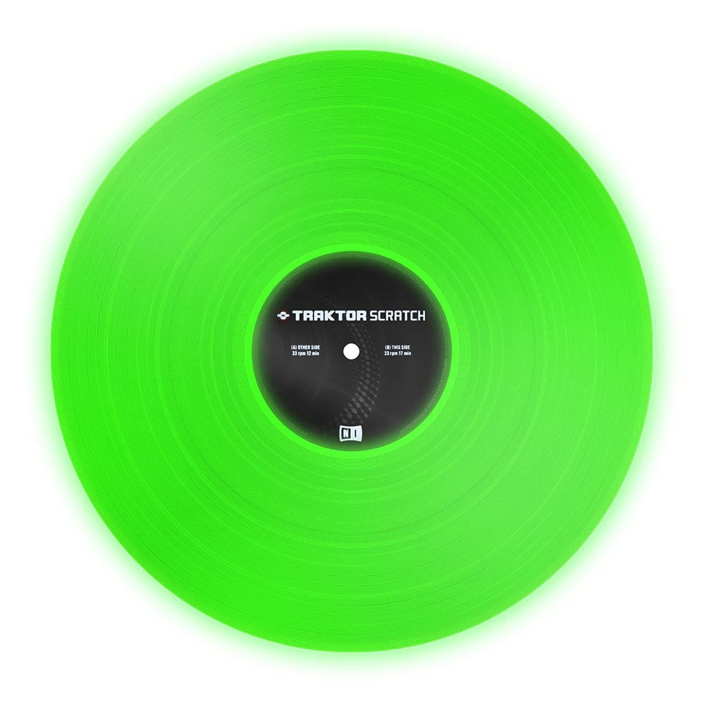 NI Traktor Scratch Vinyl - Fluorescent Green - ProSound and Stage Lighting