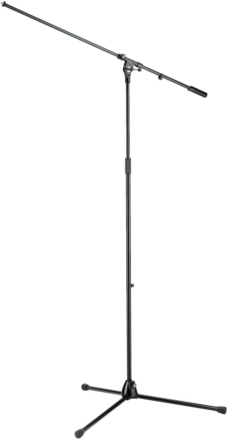 K&M Stands 21021 Overhead Boom Mic Stand Black - ProSound and Stage Lighting