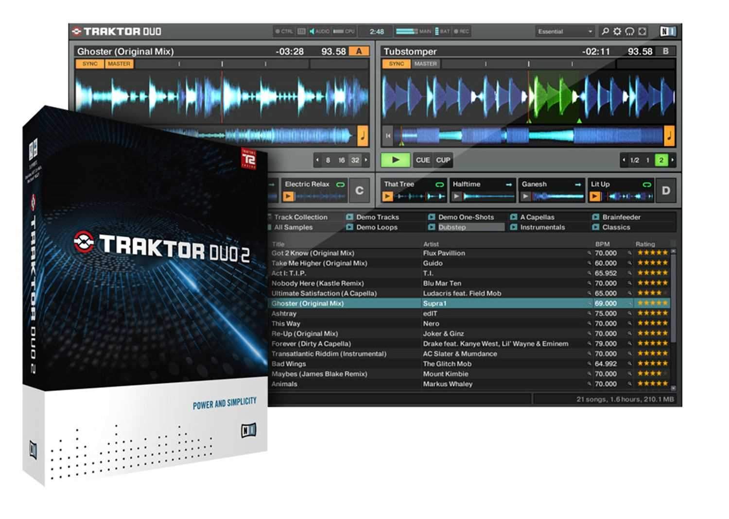 NI Traktor Duo 2 DJ Software - ProSound and Stage Lighting