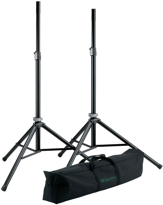 K&M 21449 Dual Speaker Stand Package with Bag - PSSL ProSound and Stage Lighting