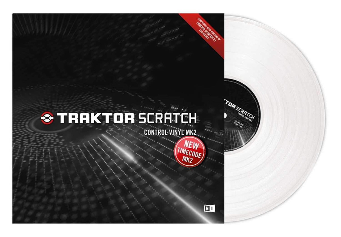 NI Traktor Scratch Pro Control Vinyl MK2 White - ProSound and Stage Lighting