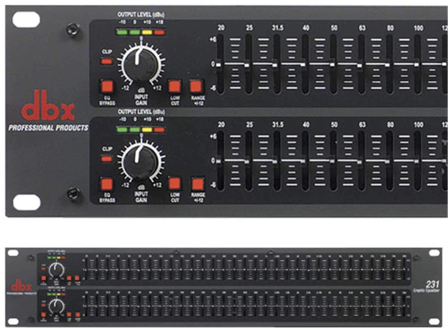 DBX 231 Dual 31 Band 1/3 Octave EQ with XLR & TRS - ProSound and Stage Lighting