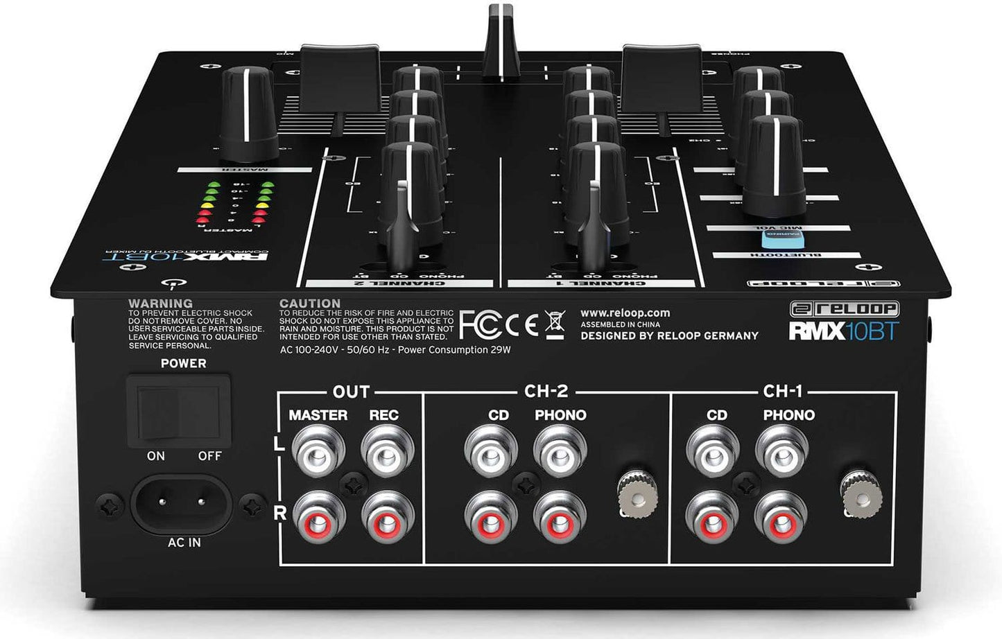 Reloop RMX-10BT 2-Channel Bluetooth DJ Mixer - PSSL ProSound and Stage Lighting