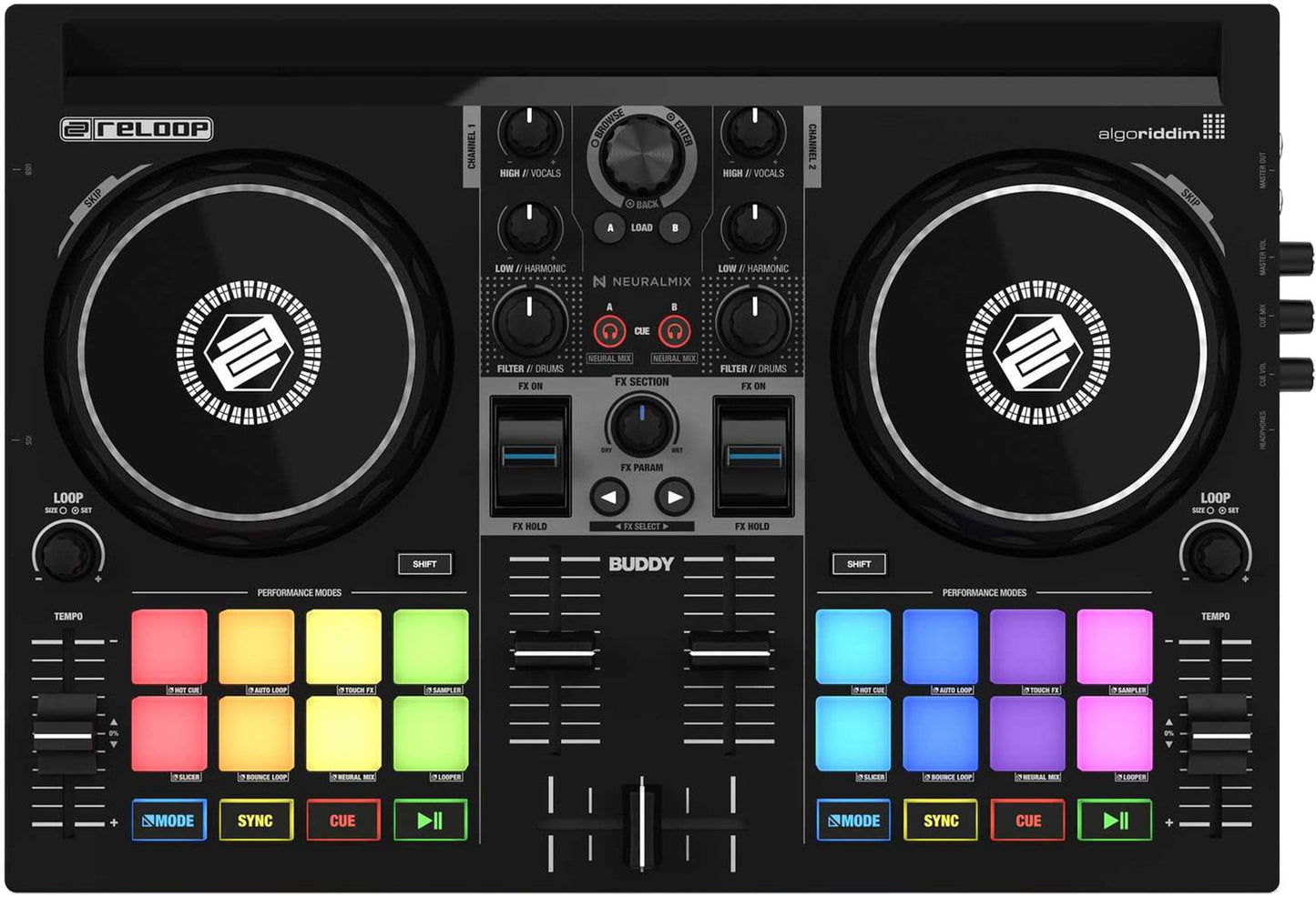 Reloop Buddy Compact 2-Channel DJ Controller - ProSound and Stage Lighting