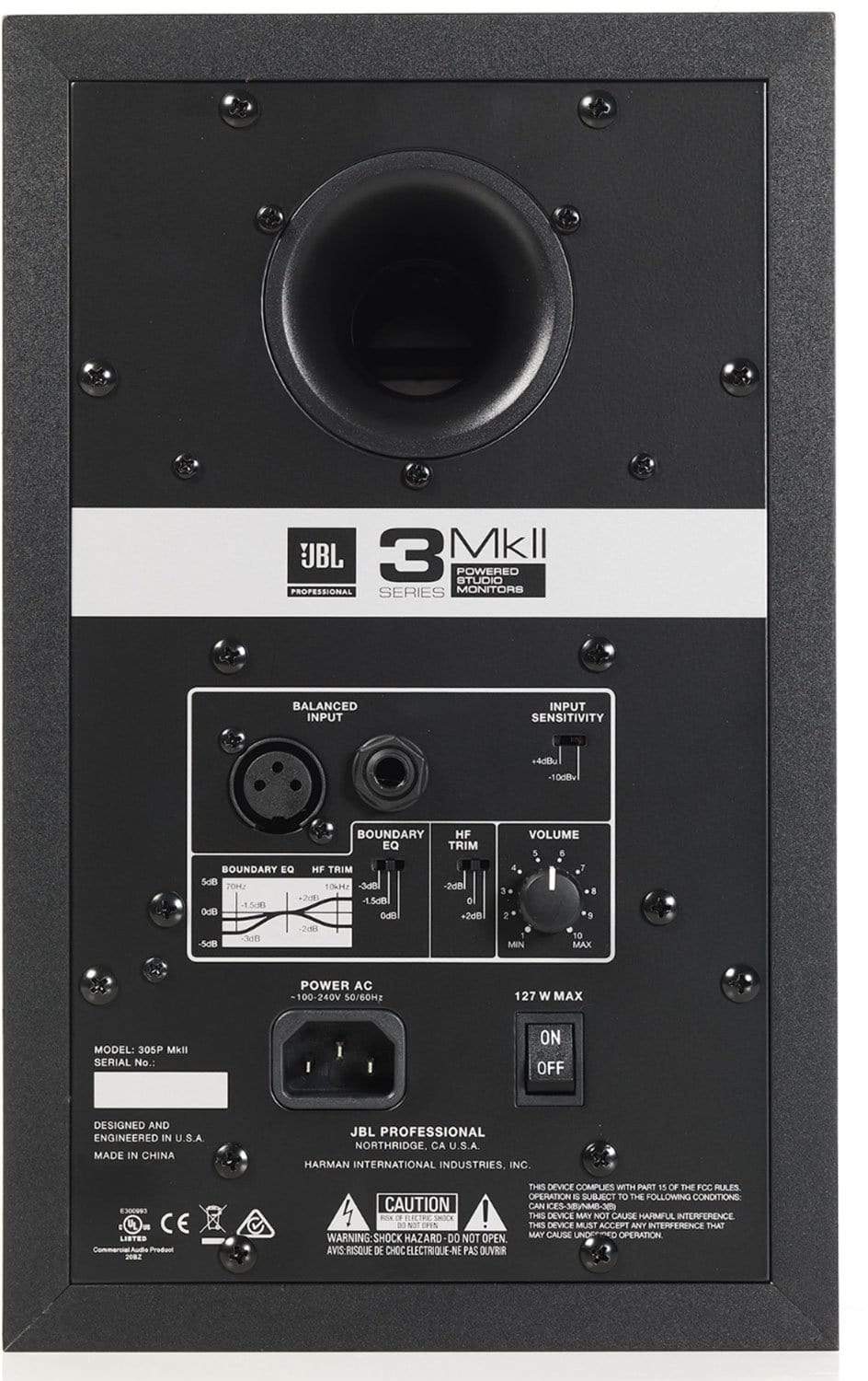 JBL 3 Series 305P MKII 5-inch Powered Studio Monitor (single) - ProSound and Stage Lighting